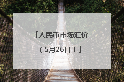 人民币市场汇价（5月26日）