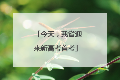 今天，我省迎来新高考首考