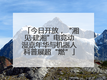 今日开放，“湘见·建湘”电竞动漫嘉年华与机器人科普展超“燃”