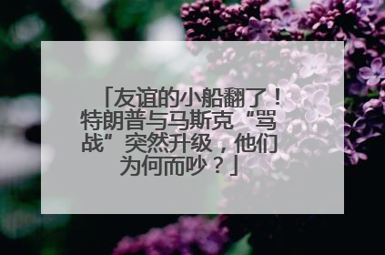 友谊的小船翻了！特朗普与马斯克“骂战”突然升级，他们为何而吵？