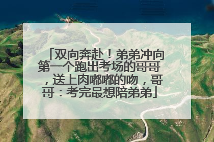 双向奔赴！弟弟冲向第一个跑出考场的哥哥，送上肉嘟嘟的吻，哥哥：考完最想陪弟弟