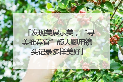 发现美展示美，“寻美推荐官”颜大卿用镜头记录多样美好