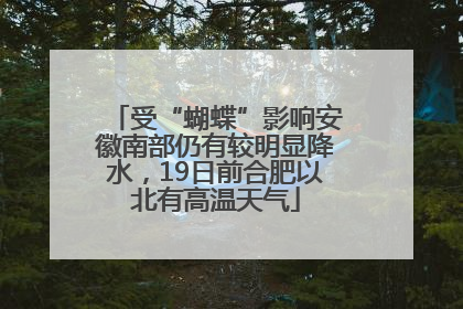 受“蝴蝶”影响安徽南部仍有较明显降水，19日前合肥以北有高温天气