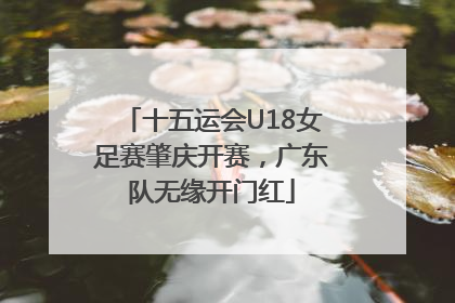 十五运会U18女足赛肇庆开赛，广东队无缘开门红
