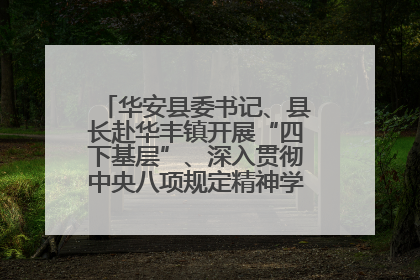 华安县委书记、县长赴华丰镇开展“四下基层”、深入贯彻中央八项规定精神学习教育工作调研