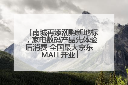 南城再添潮购新地标，家电数码产品先体验后消费 全国最大京东MALL开业