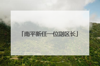 南平新任一位副区长