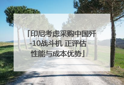 印尼考虑采购中国歼-10战斗机 正评估性能与成本优势