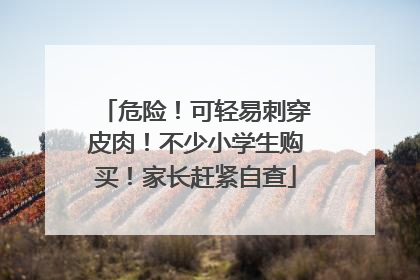 危险！可轻易刺穿皮肉！不少小学生购买！家长赶紧自查