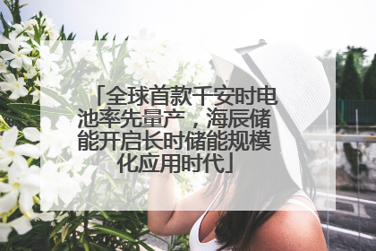全球首款千安时电池率先量产，海辰储能开启长时储能规模化应用时代