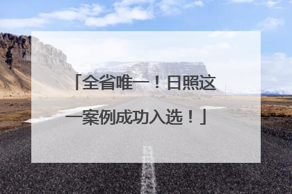 全省唯一！日照这一案例成功入选！