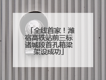 全线首家！潍宿高铁站前三标诸城段首孔箱梁架设成功