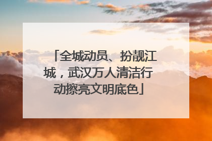 全城动员、扮靓江城，武汉万人清洁行动擦亮文明底色