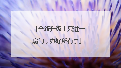 全新升级！只进一扇门，办好所有事