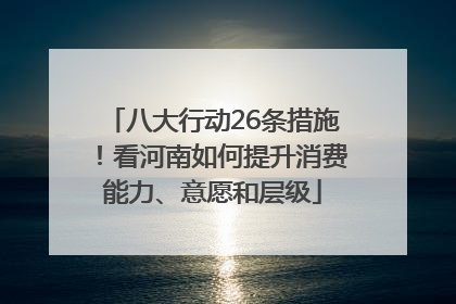 八大行动26条措施！看河南如何提升消费能力、意愿和层级