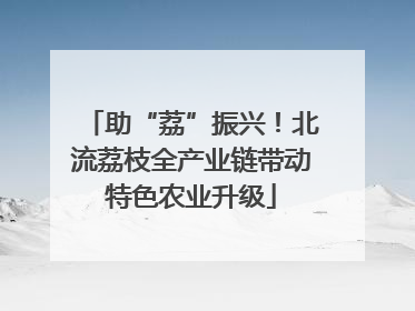 助“荔”振兴！北流荔枝全产业链带动特色农业升级