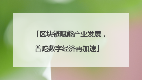 区块链赋能产业发展，普陀数字经济再加速