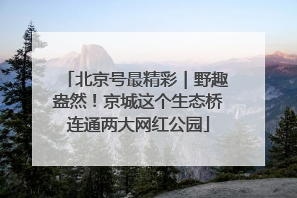 北京号最精彩｜野趣盎然！京城这个生态桥连通两大网红公园