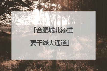 合肥城北添重要干线大通道