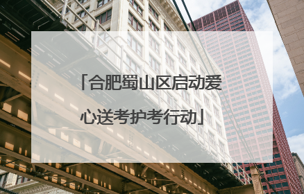 合肥蜀山区启动爱心送考护考行动