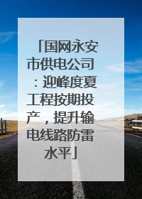 国网永安市供电公司：迎峰度夏工程按期投产，提升输电线路防雷水平