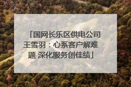 国网长乐区供电公司王雪羽：心系客户解难题 深化服务创佳绩