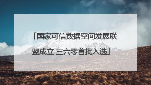 国家可信数据空间发展联盟成立 三六零首批入选