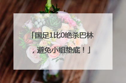 国足1比0绝杀巴林，避免小组垫底！