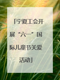 宁夏工会开展“六一”国际儿童节关爱活动