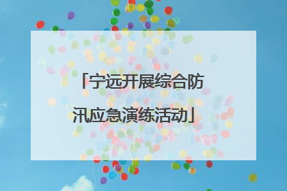 宁远开展综合防汛应急演练活动