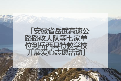 安徽省岳武高速公路路政大队等七家单位到岳西县特教学校开展爱心志愿活动