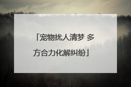 宠物扰人清梦 多方合力化解纠纷