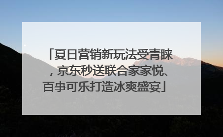 夏日营销新玩法受青睐，京东秒送联合家家悦、百事可乐打造冰爽盛宴