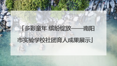 多彩童年 缤纷绽放——南阳市实验学校社团育人成果展示