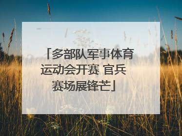 多部队军事体育运动会开赛 官兵赛场展锋芒
