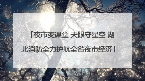 夜市变课堂 天眼守星空 湖北消防全力护航全省夜市经济