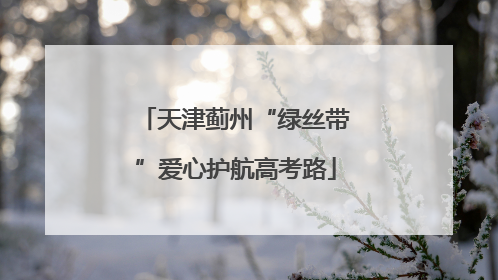 天津蓟州“绿丝带”爱心护航高考路