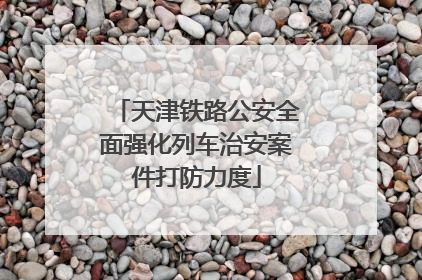 天津铁路公安全面强化列车治安案件打防力度