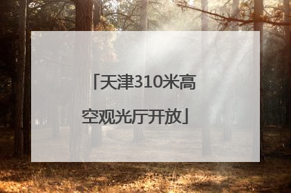 天津310米高空观光厅开放