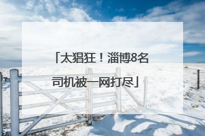 太猖狂！淄博8名司机被一网打尽