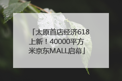 太原首店经济618上新！40000平方米京东MALL启幕