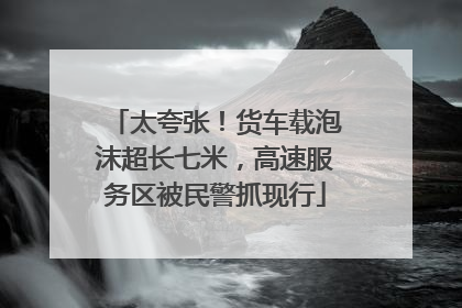 太夸张！货车载泡沫超长七米，高速服务区被民警抓现行
