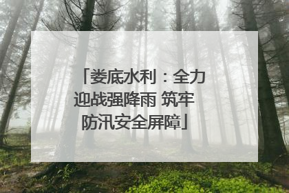 娄底水利：全力迎战强降雨 筑牢防汛安全屏障