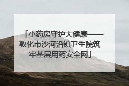 小药房守护大健康——敦化市沙河沿镇卫生院筑牢基层用药安全网