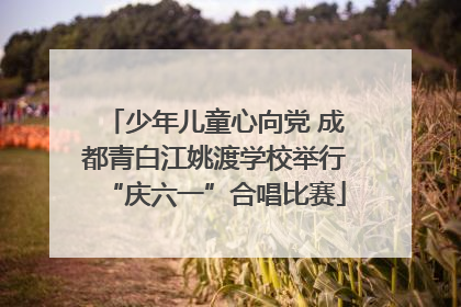 少年儿童心向党 成都青白江姚渡学校举行“庆六一”合唱比赛