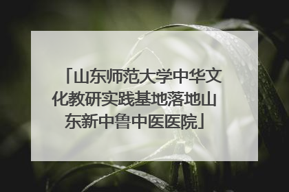 山东师范大学中华文化教研实践基地落地山东新中鲁中医医院