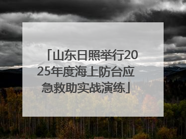 山东日照举行2025年度海上防台应急救助实战演练