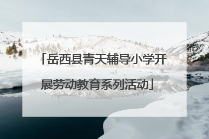 岳西县青天辅导小学开展劳动教育系列活动