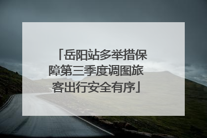 岳阳站多举措保障第三季度调图旅客出行安全有序