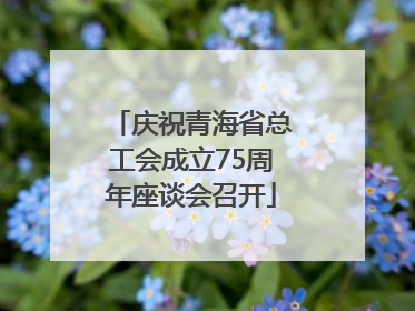 庆祝青海省总工会成立75周年座谈会召开